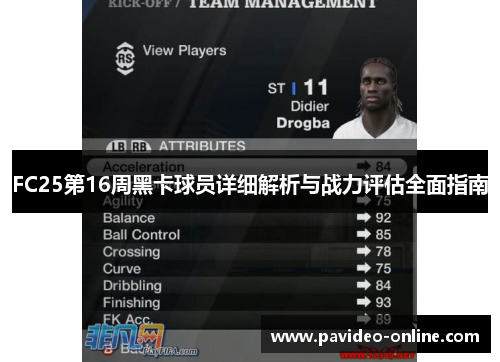FC25第16周黑卡球员详细解析与战力评估全面指南